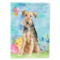 Carolines Treasures CK1895GF Easter Eggs Welsh Terrier Flag Garden Size  Small multicolor