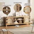 thumbnail image 4 of Boho TV Stand for TVs up to 65",Entertainment Center with Rattan Door and Adjustable Shelves,Rattan TV Console for Living Room, 4 of 7
