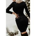 thumbnail image 3 of KaLI_store Women's Formal Dresses Women Short Sleeve Lace Dresses Formal Bridesmaid Wedding Guest Dress Black,S, 3 of 5