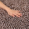 thumbnail image 3 of Unique Bargains Non Slip Absorbent Chenille Bathmat Washable Soft Bath Rug Brown 20" x 30", 3 of 7