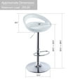 thumbnail image 4 of Duhome Bar Stools with Back Set of 2, Adjustable Counter Height Bar Stools Round Swivel Kitchen Stool, White, 4 of 7