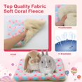 thumbnail image 3 of Small Animal Bed 2PCS - Rabbit Bed House Winter Warm Fleece Sleep Pad for Squirrel Hedgehog Bunny Chinchilla and Other Small Animals, Random Color, 3 of 7