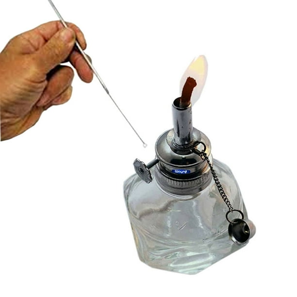 Alcohol Lamp Glass Spirit Lamp Burner Faceted Sides Adjustable 3/16