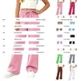 thumbnail image 4 of UDAUDU Girls Cargo Sweatpants | Y2K Cargo Style, Wide Leg Loose Fit, Elastic Waist with Pockets, Casual Streetwear Preppy Pants for Girls, 4 of 10