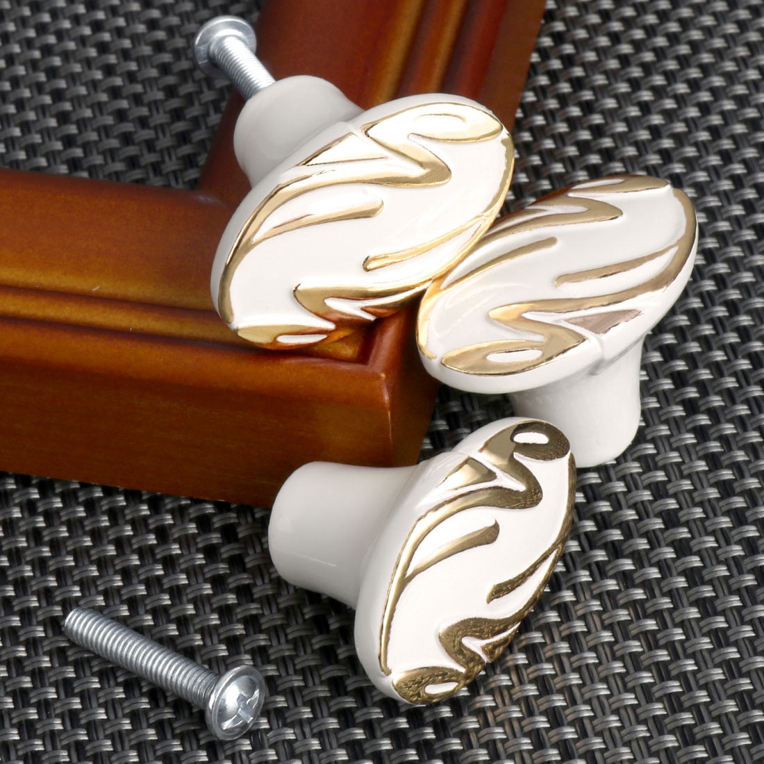 Unique Bargains Door Cabinet Pull Handle Knobs Nickel Finish