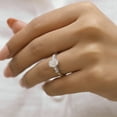 thumbnail image 4 of JEWELEGANT 1.5 Ct Oval Cut Moissanite Engagement Ring, Unique 3 Stone 18K Solid Gold Ring for Women, 4 of 8