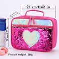thumbnail image 2 of EQWLJWE Sac à Lunch Isolé à Paillettes Réversibles Durable Thermique Réutilisable Fourre-Tout à Lunch Pailleté Mermaid Boîte à Lunch pour Filles, 2 of 5