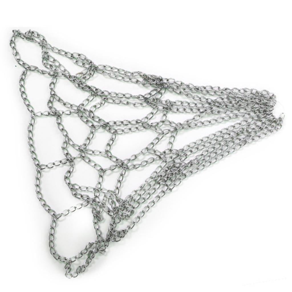 Rust Basketball Chain Net Heavy Duty Metal Chain Replacement Rim Hoop for indoor and outdoor - Golden, Length: 50cm