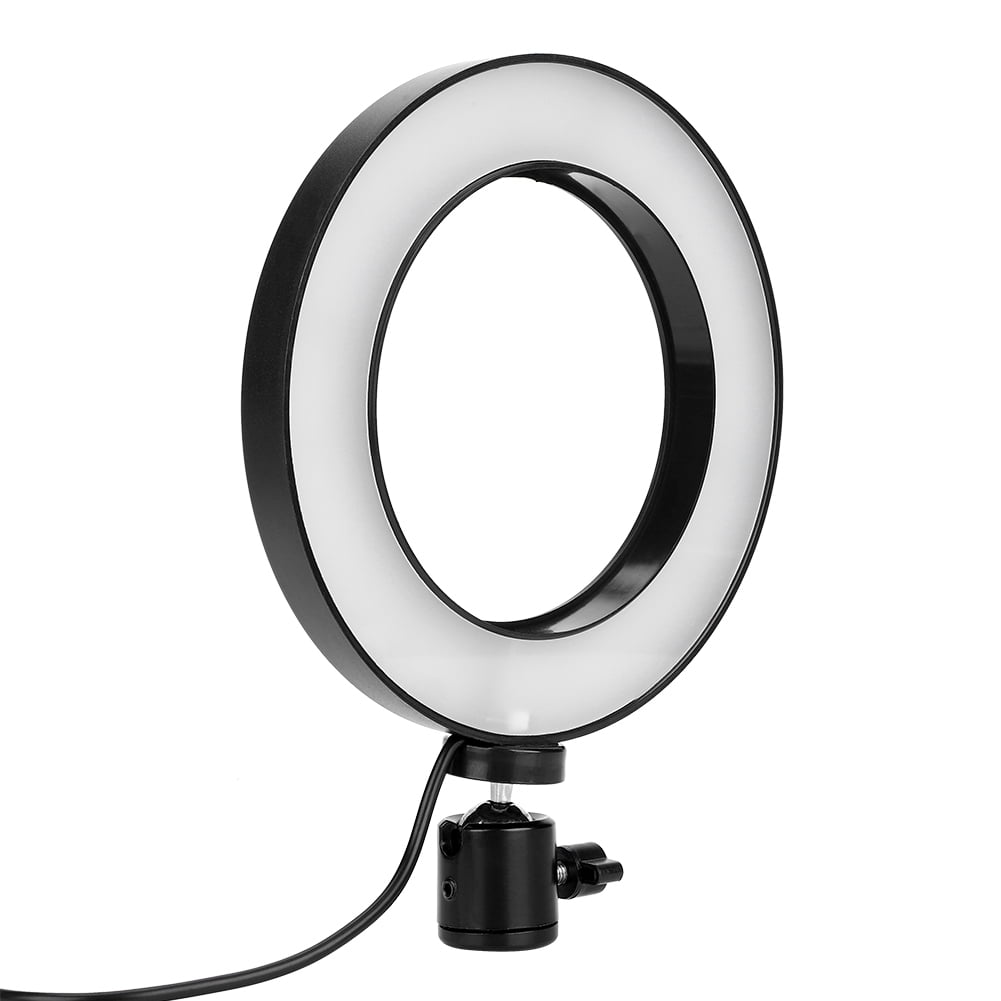 Kritne LED Ring Light, 6 Inch Ring Shape Photography Lighting 3 Colors Adjustable Fill Light USB