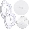 thumbnail image 1 of 3 Pieces Bath Overflow Drain Cover Set Tub Overflow Stopper Bathtub Overflow Drain Cover Stopper PVC Bathtub Plug Large Silicone Drain Plug Flat Suction Cover for Deep Water Bath, 1 of 7