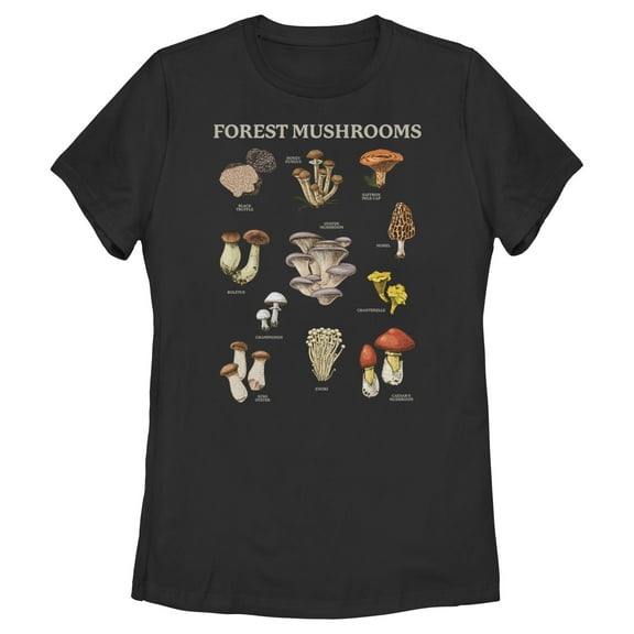 Women's Lost Gods Forest Mushrooms Graphic T-Shirt