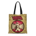 thumbnail image 1 of ASHLEIGH Canvas Tote Bag Red Vintage Propaganda and Object Suitable Any Media Need Durable Reusable Shopping Shoulder Grocery Bag, 1 of 1