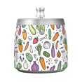 thumbnail image 7 of Yayeee Ashtray with Lid for Cigarette Smokeless Stainless Steel Home Ash Holder, Purple Vegetables Pattern, 7 of 7
