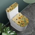thumbnail image 2 of FORUDESIGNS Sunflower Butterfly Print Toilet Lid Cover Toilet Tank Cover 2 Pieces Soft Toilet Top Covers Back of lavatory Tank Covers, Seat Lid Protector for Bathroom, Prevents Dust, 2 of 8