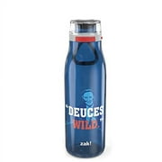 Zak Designs Vin Scully Durable Plastic Water 31oz with Push Button Action and Locking Lid, Includes Portable Carry Loop, Leak-Proof Design, Non BPA, Deuces are Wild Bottle