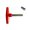 Red, variant on T-Type 12mm Threaded Wrench Adjustment Handle for M12 Screw Wire Stripping Machines - Durable and Rust-Proof Accessory