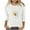 White, variant on Cilsoka Womens Summer Tops Fashion Daisy Print Daily Shirts 3/4 Sleeve Casual Round Neck T Shirt Dressy Tunic Blouses Graphic Tees