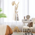 thumbnail image 3 of Costway Bamboo Coat Rack Stand Freestanding Hall Tree Hanger Organizer w/6 Hooks, 3 of 10