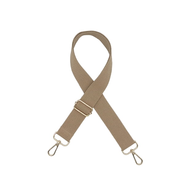 Sonducket Bolso de hombro de algodón con correa para niñas, bolso informal de diseño Simple, banda ajustable con hebillas, reparación de Viajes, Equipaje y Accesorios Varios Caqui