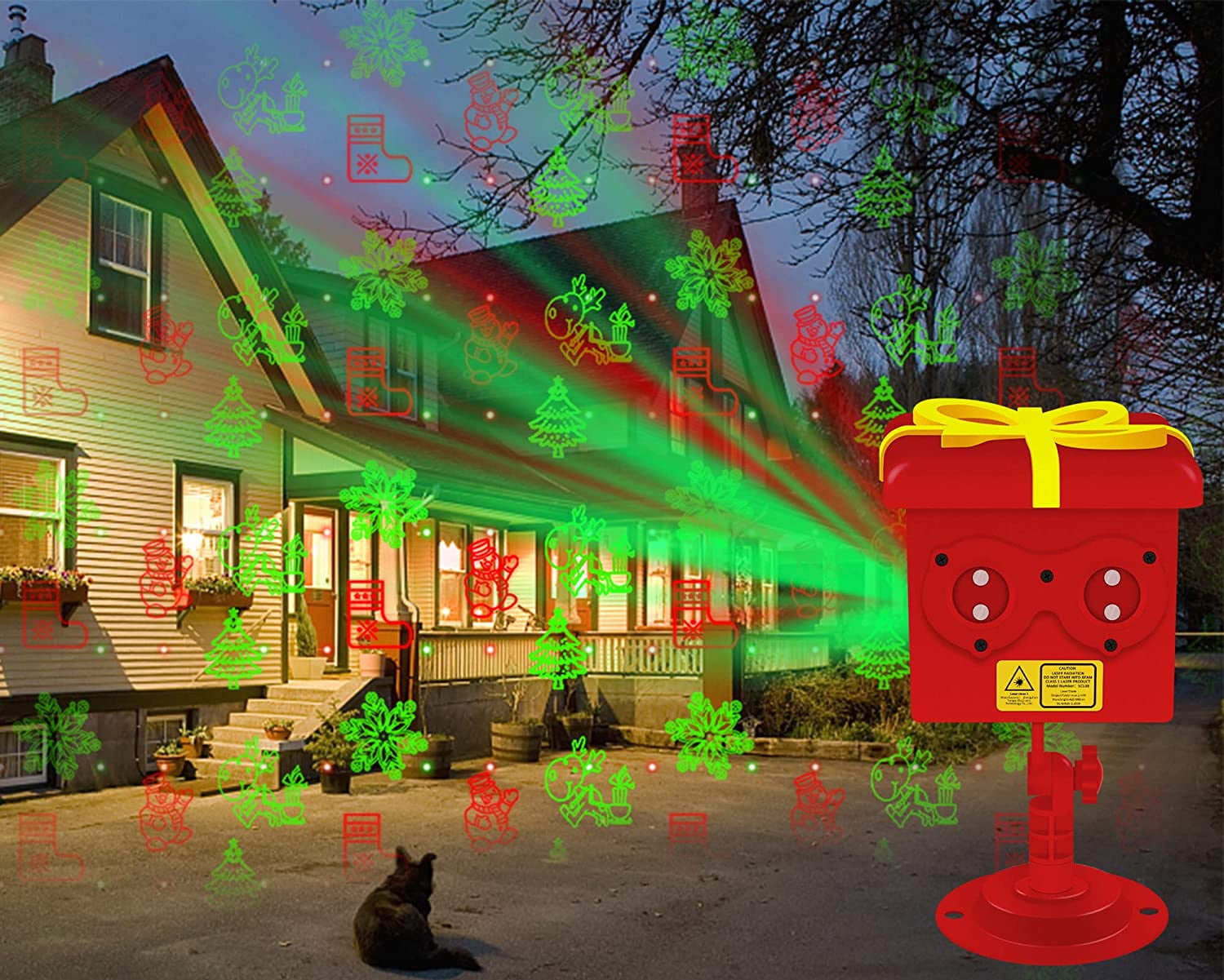 Christmas Projector Lights Outdoor, Yard Laser Christmas Decorations