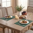 thumbnail image 5 of Sm:)e Forest Green Placemats 12 x 18 Inch Set of 4, Seasonal Washable Kitchen Dining Table Decoration for Home Party,240g（0.53lb）, 5 of 7