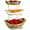 B, variant on 3 Tier Ceramic Fruit Bowl for Kitchen Counter – Fruit Basket with Gold Metal Stand, Fruit Holder for Snacks, Nuts, Cakes, Desserts, Bread, Candy Storage