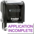 thumbnail image 1 of Self-Inking Application Incomplete Stamp, Trodat Printy 4911, Press and Print Stamping, Impression Size 5/8" x 1-1/2", Up to 10,000 Impressions - Purple Ink, 1 of 10