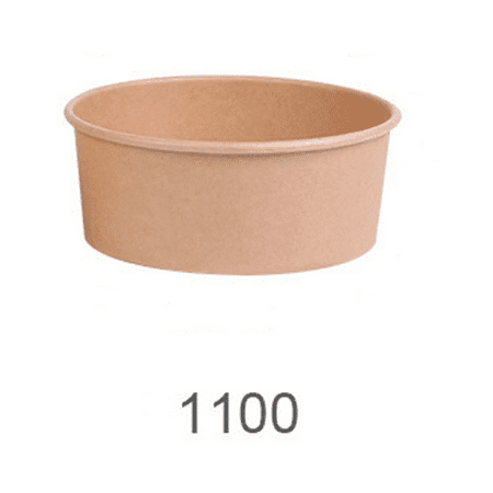 

Livesture Round Thick Salad Lunch Box With Lid Khaki 1100ml 100 sets with lid