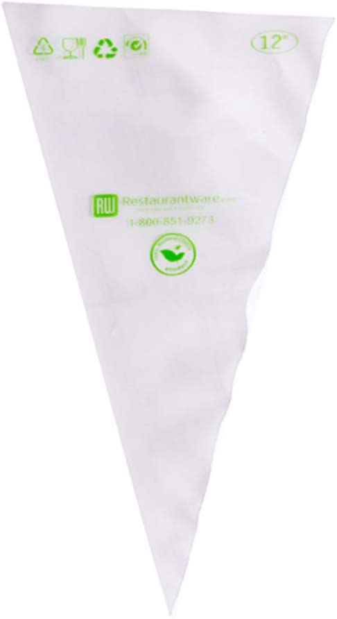 Pastry Tek Clear Plastic Pastry Piping Bag - Biodegradable - 12" x 6" - 100 count box - image 2 of 3