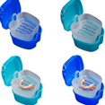thumbnail image 3 of Retainer Case Denture Cup Denture Bath Box Cup Portable Denture Storage Box Case Teeth Filter with Hole for False Teeth Home Travel Cleaning (Random Color) Denture Case Retainer Cleaner, 3 of 3