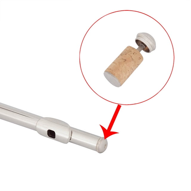 Tapón de tapón de flauta Junta de cabeza de tornillo de latón Tapa de cabeza de flauta de corcho