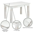 thumbnail image 4 of Emma + Oliver 46" x 30" Rectangular Antique Rustic White Solid Pine Farm Dining Table, 4 of 12