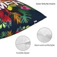 thumbnail image 3 of Yiaed Summer Birds and Flowers Print Pillow Covers Super Soft Decorative Square Throw Pillow Covers Case Cushion Covers for Sofa Couch Bedroom Car Decor（No pillow core）-18"x18", 3 of 7
