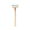 thumbnail image 3 of ANGARA Natural Prong-Set Cushion 1.2 ct Aquamarine Solitaire Ring in 14K Rose Gold for Women (Size-8x6mm) | March Birthstone, Birthday, Anniversary, Jewelry Gift for Women | Natural Aquamarine Ring, 3 of 9