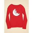 thumbnail image 3 of Cute Teddy Bear On The Moon Long Sleeve Toddler -Image by Shutterstock,  2 Toddler, 3 of 4