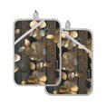 thumbnail image 7 of Yayeee Pot Holders Kitchen Heat Resistant with Pocket 7"x9.8" Cotton Oven Cooking Hot Pads, Floral Lines, 7 of 7