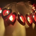 Lksixu LED Wooden Heart Lights String Lights Valentine's Day Proposal