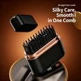 thumbnail image 3 of Mini Straightener, Cordless Hair Straightener Brush, Portable Electric Hair Straightener Brush 20s Heating, Rechargeable Brush Curling & Straightening for All Hair Types with 3 Temperature Settings, 3 of 9