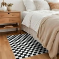 thumbnail image 3 of Arogan Checkered Area Rug for Living Room Bedroom Washable Rug, Black and White,2' x 3', 3 of 8