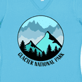 thumbnail image 4 of Inktastic Glacier National Park Montana Mountains Women's V-Neck T-Shirt, 4 of 5