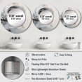 thumbnail image 4 of Designart "Majestic Motion In White And Grey" Abstract Spirals Round Mirror Wall Decor Modern - Large White Round Office Mirror - Round Mirror - 29" x 29", 4 of 6