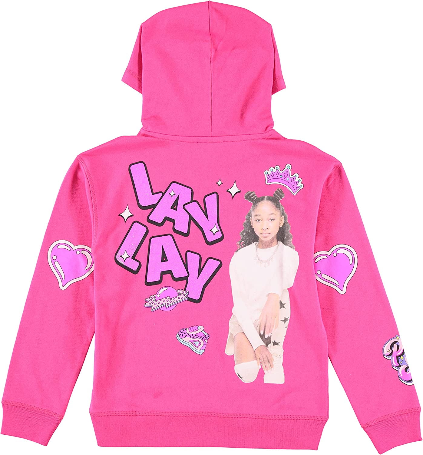 Nickelodeon Girl Lay Lay Free Style Hoodie -That Girl LAYLAY Pullover Hoodie- Sizes 4-16 14-16 Hot Pink - Walmart.com