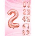 thumbnail image 2 of 1pc Digital Shaped Balloon, 32 Inch Gold Metallic PE Decorative Balloon, For Birthday Party, 2 of 4