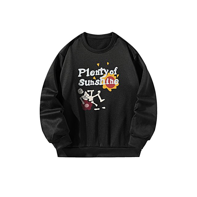 Sudadera con cuello redondo para mujer Ropa de invierno Ropa de otoño para ir de compras y salir Negro