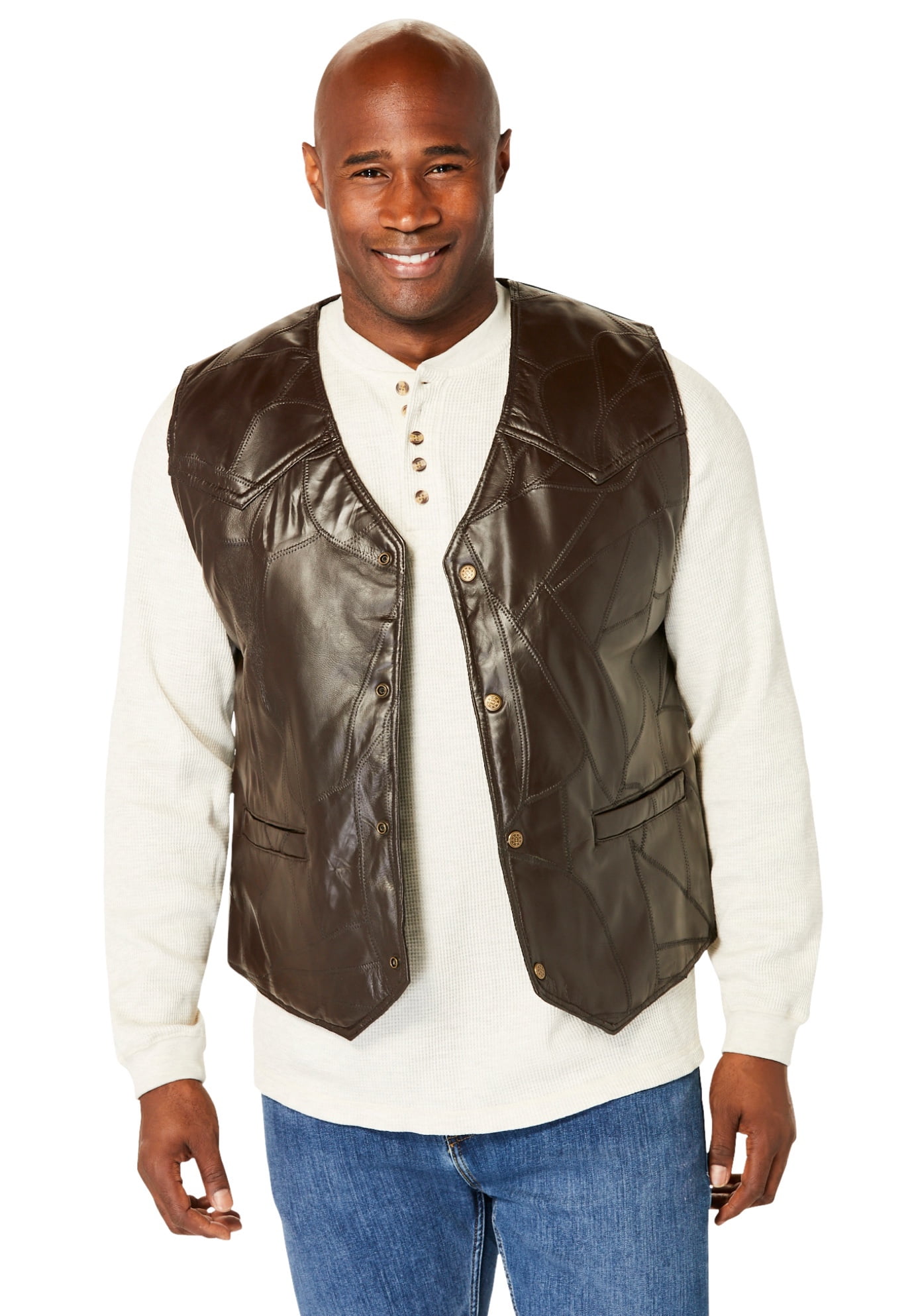 Tall Embossed Leather Vest - Walmart 
