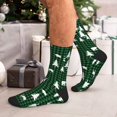 thumbnail image 7 of Pofeuu Christmas tree green plaid Print Crew Socks, Adult Running Hiking Socks for Youth and Adult, 7 of 7