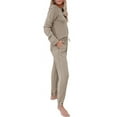 thumbnail image 3 of Langwyqu Women Sport Casual 2 Pieces Sweatsuit Hoodies & Pants, 3 of 4