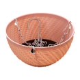 thumbnail image 3 of Travelwant Hanging Basket Planter Round Gardening Hanging Premium Plastic Brown Pot Comes with Drainer and Chain,Hanging Flowers Pot for Indoor-Outdoor, 3 of 7