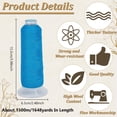thumbnail image 2 of 42S/2 Wool Embroidery Thread 1500m Wool & Acrylic Fibers Embroidery Floss Hand Sewing Thread Sewing Machine Kit Needlepoint Thread for Sewing DIY Craft Stitch Threads (Blue) Royal Blue, 2 of 9