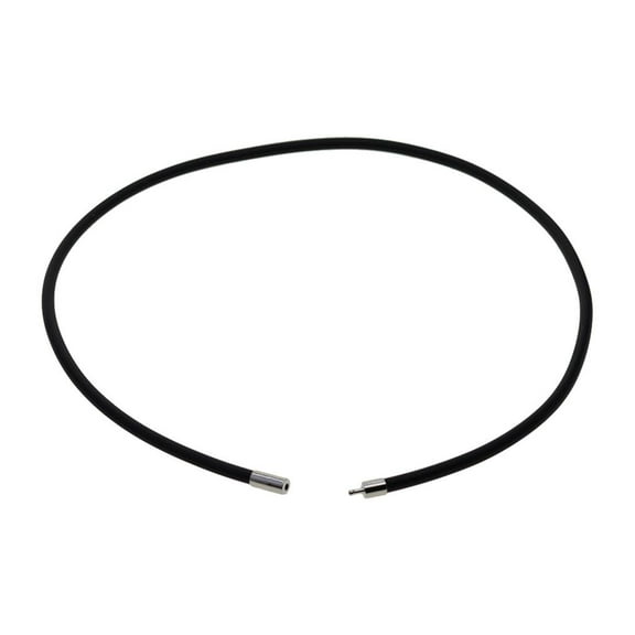 Women Men Silicone Rubber Necklace Rubber Cord Chain Men Chain Black, 45cm